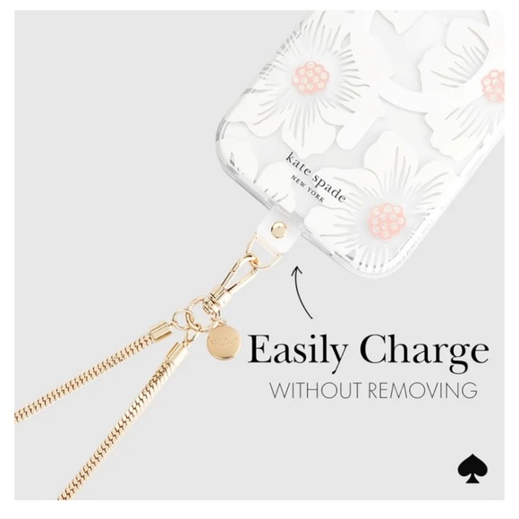 $60 Kate Spade ♠️ Phone Crossbody - Heart of Gold NWT Universal Fit - Picture 8 of 10